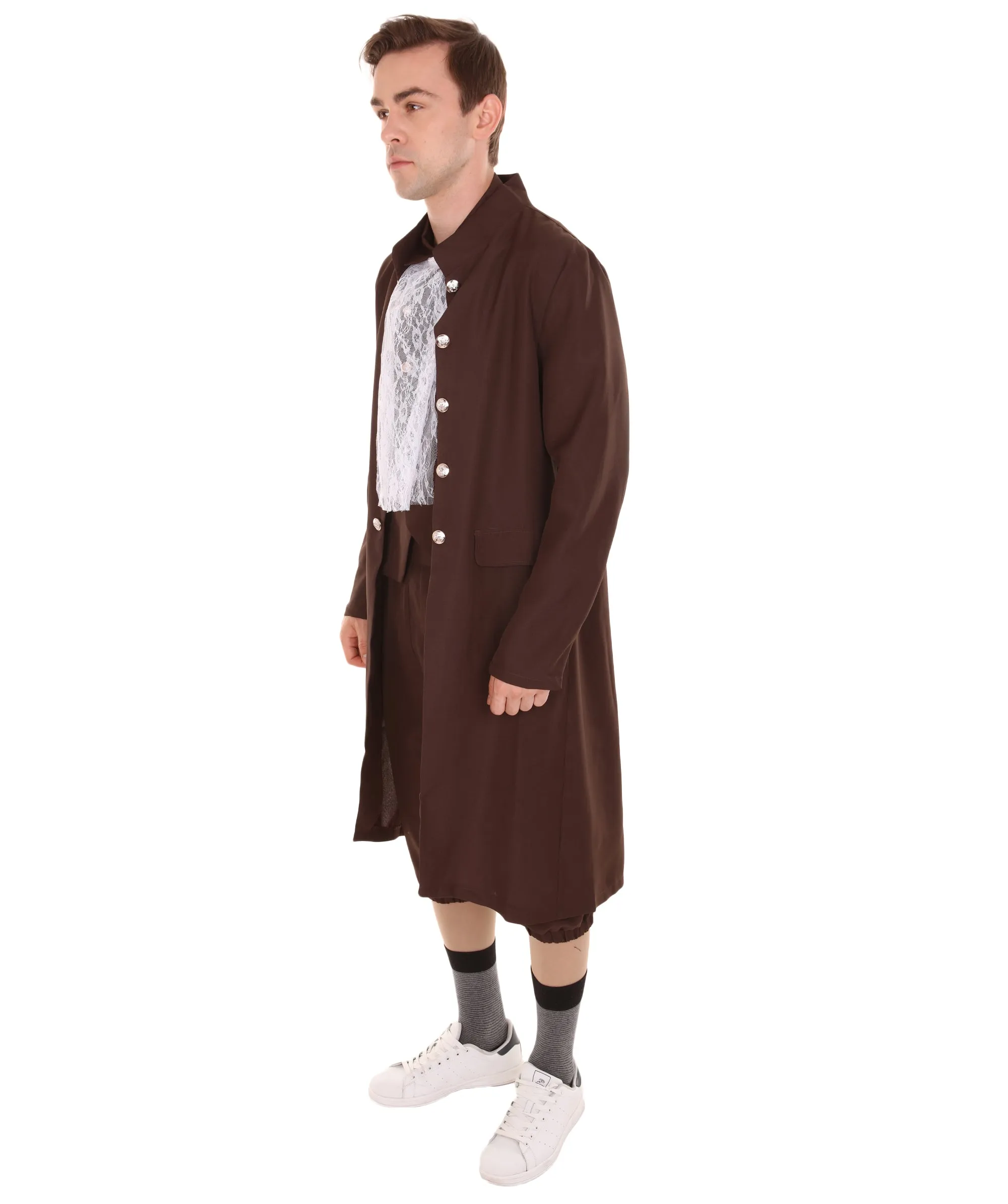 Adult Men's USA Founding Father Historical Costume, Almost Brown Halloween Costume