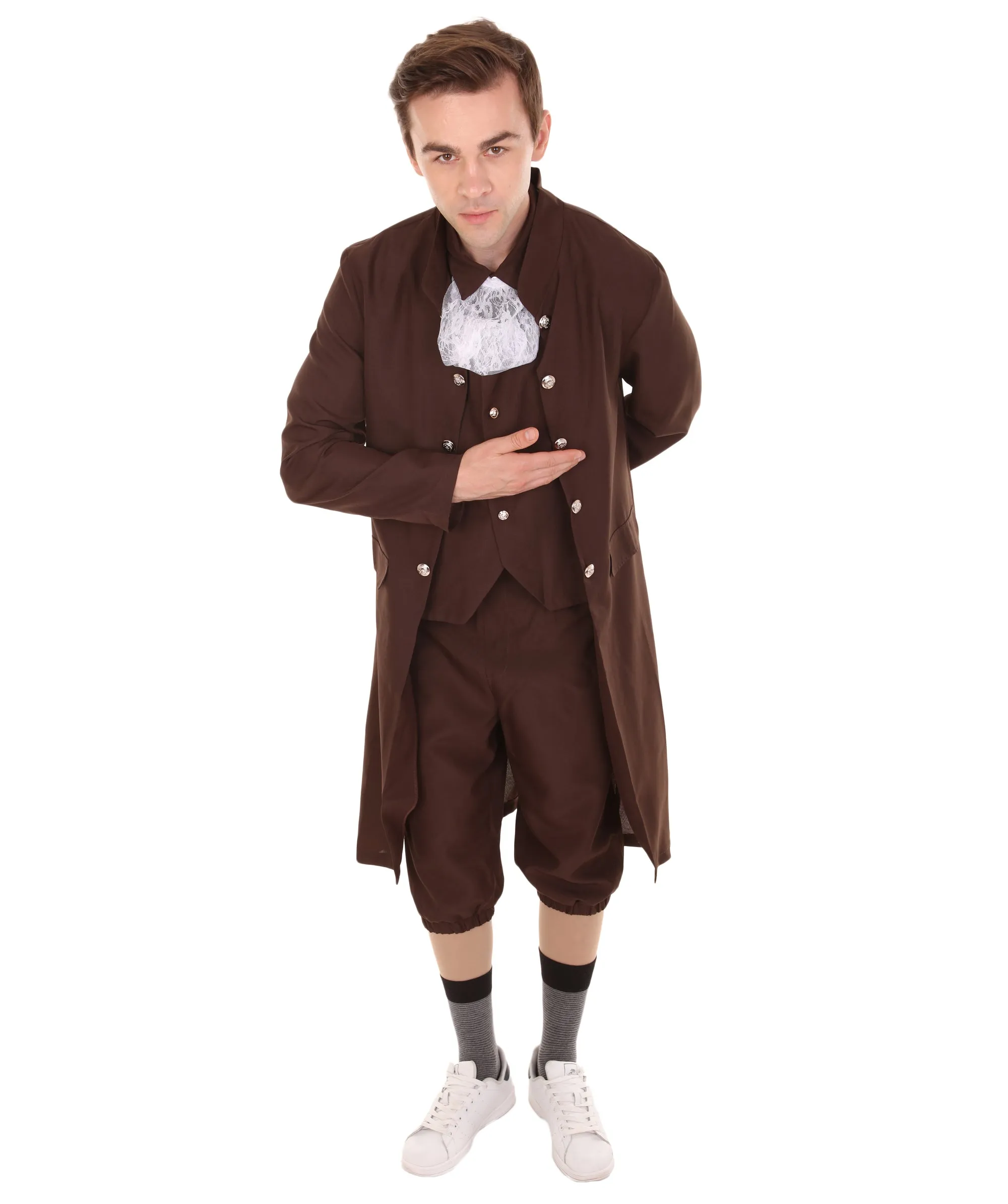 Adult Men's USA Founding Father Historical Costume, Almost Brown Halloween Costume