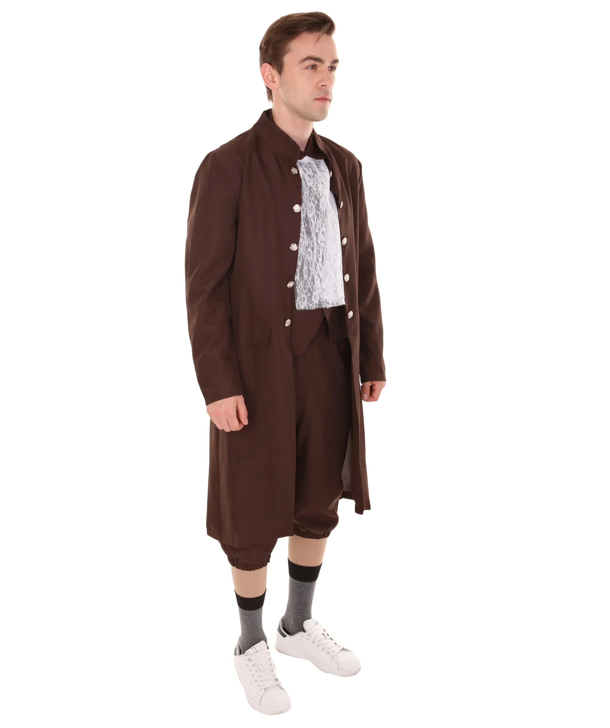 Adult Men's USA Founding Father Historical Costume, Almost Brown Halloween Costume