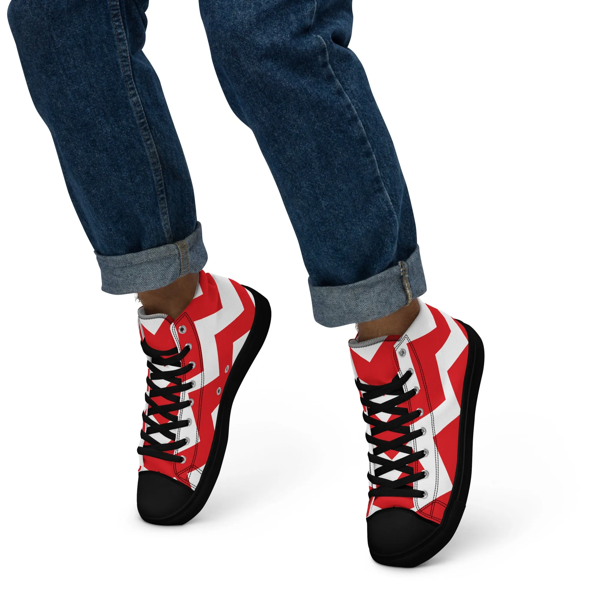 BE PATIENT Men’s High Top Canvas Shoes