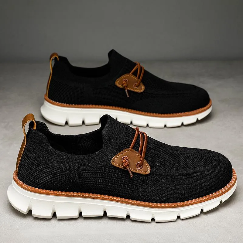 Bellkmart Mesh Casual Lightweight Breathable Soft Soled Shoes - Black