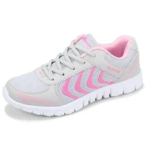 Big Size Casual Color Match Sport Breathable Mesh Lace Up Sneakers