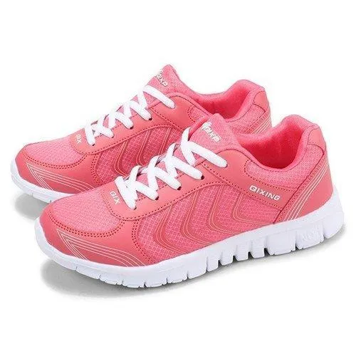 Big Size Casual Color Match Sport Breathable Mesh Lace Up Sneakers