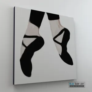 Black Ballet Shoes Wall Art