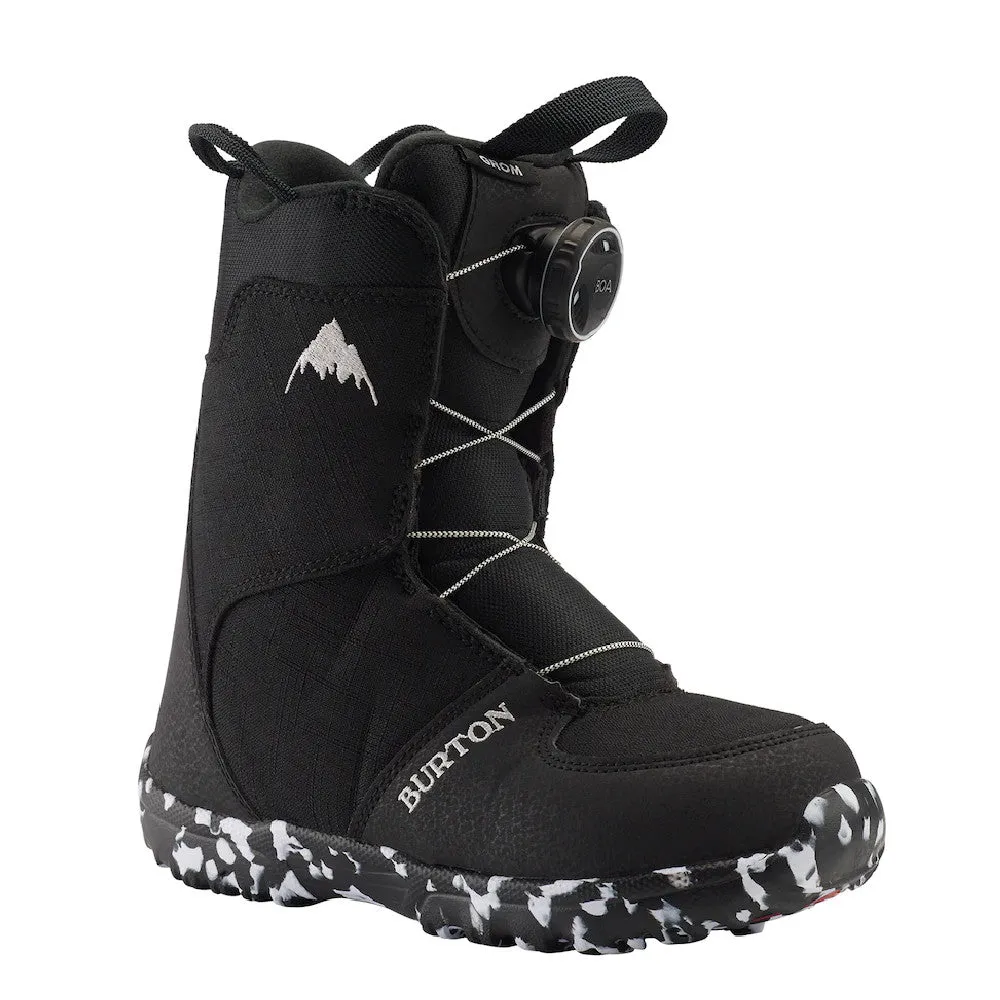 Burton Kids' Grom BOA Snowboard Boots Black 15089103001