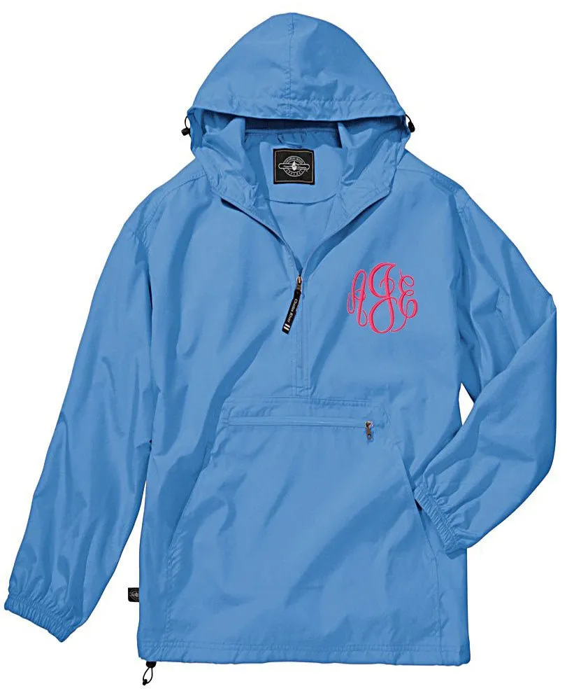 Charles River Unlined Pullover Rain Jacket--Columbia Blue