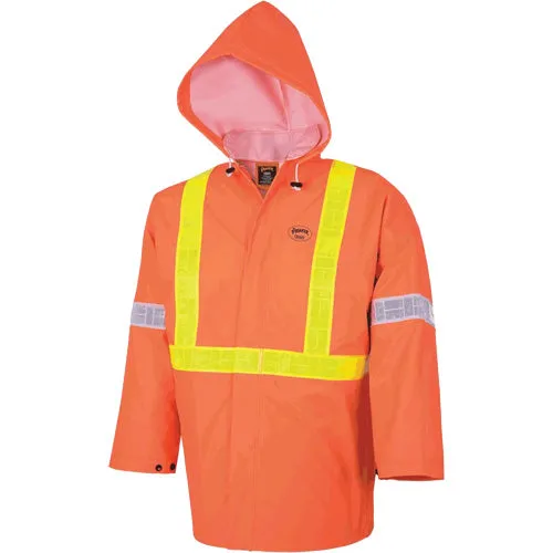 Element FR™ FR 3-Piece Safety Rain Suit, PVC, Large, High-Visibility Orange