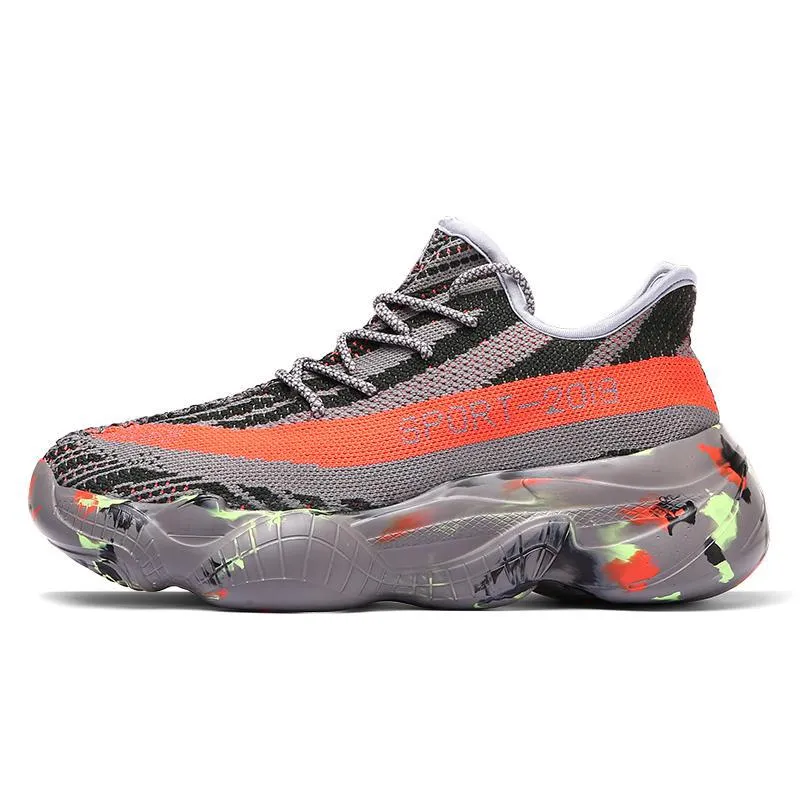 Fashion Mesh Breathable Comfortable Flyknit Men's Sneakers