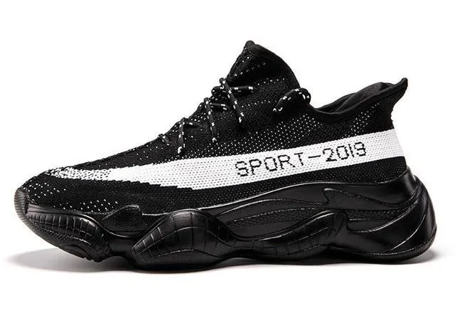Fashion Mesh Breathable Comfortable Flyknit Men's Sneakers