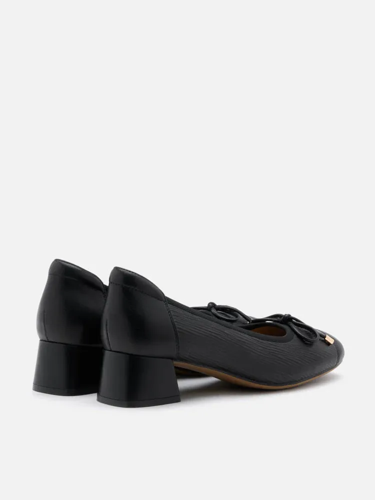Fiona Bow Low Block Heels