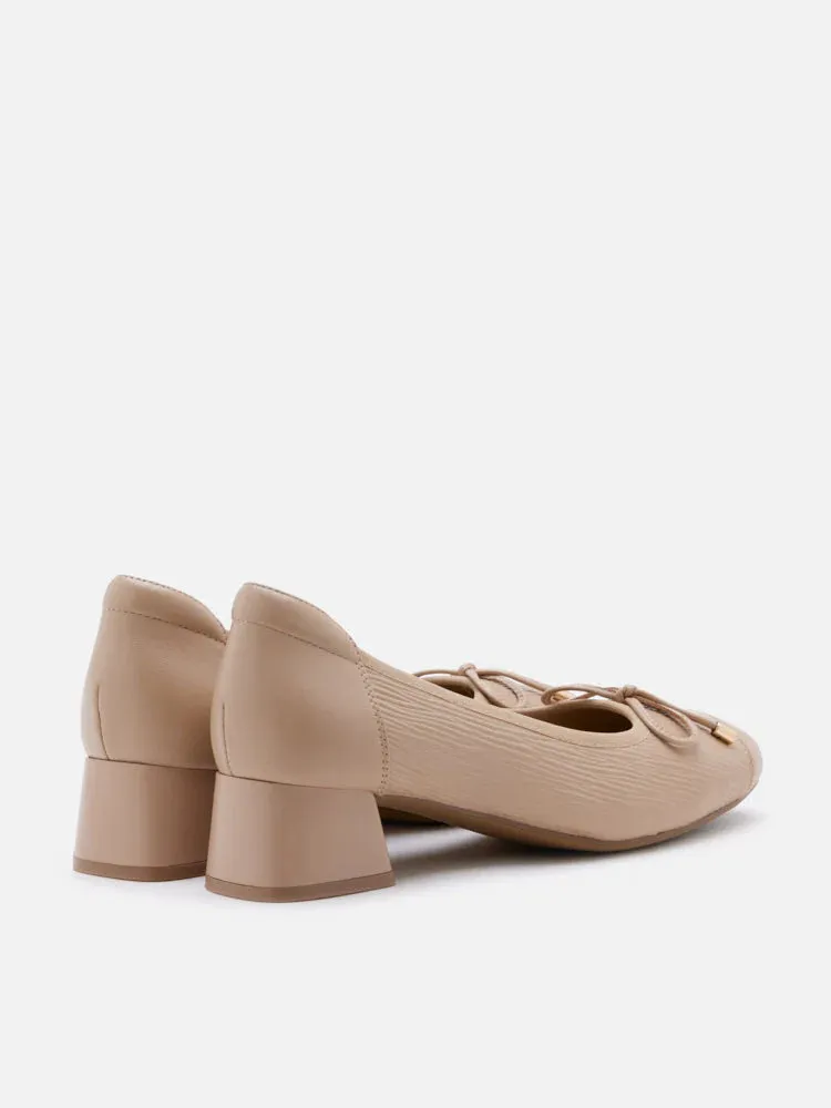 Fiona Bow Low Block Heels