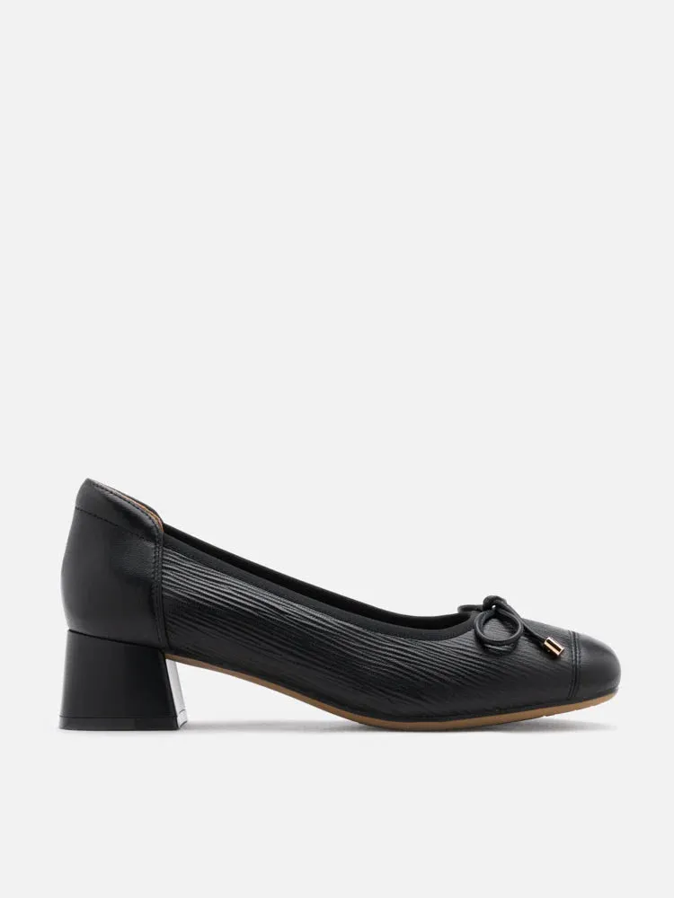 Fiona Bow Low Block Heels