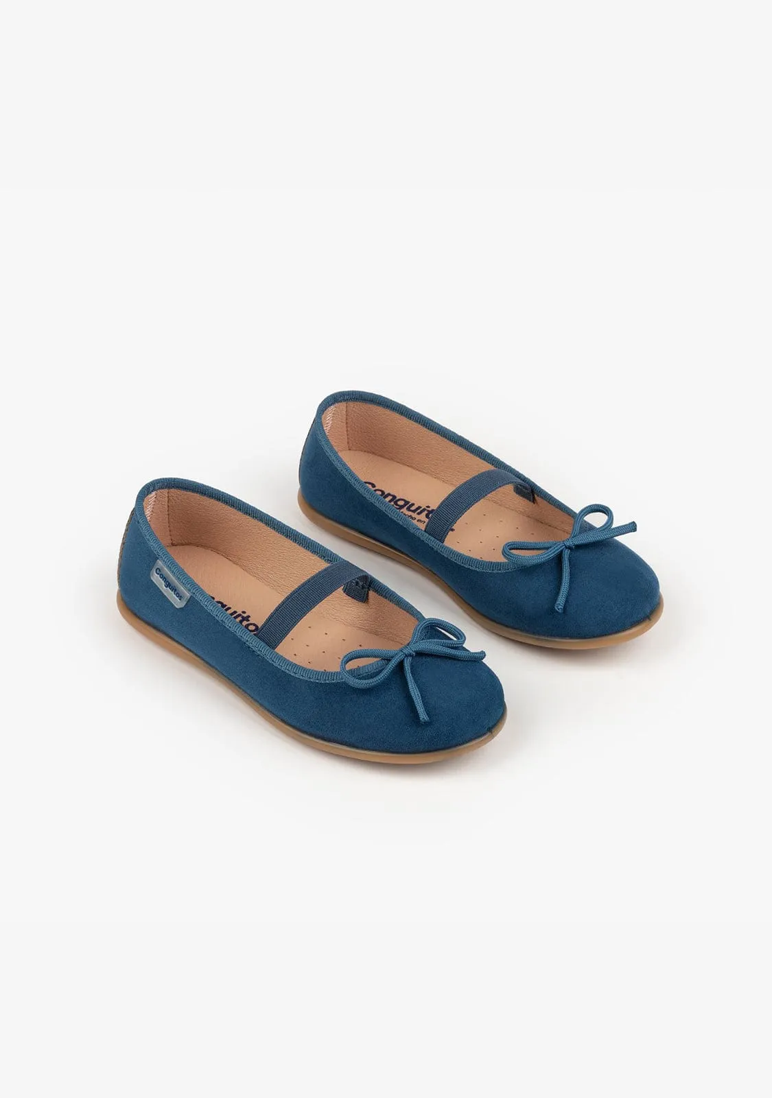 Girl's Blue Indigo Basic Ballerinas