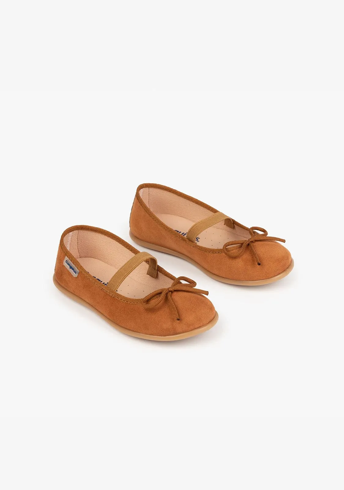 Girl’s Camel Basic Ballerinas