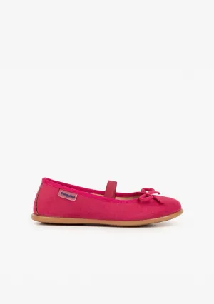 Girl's Fuxia Basic Ballerinas