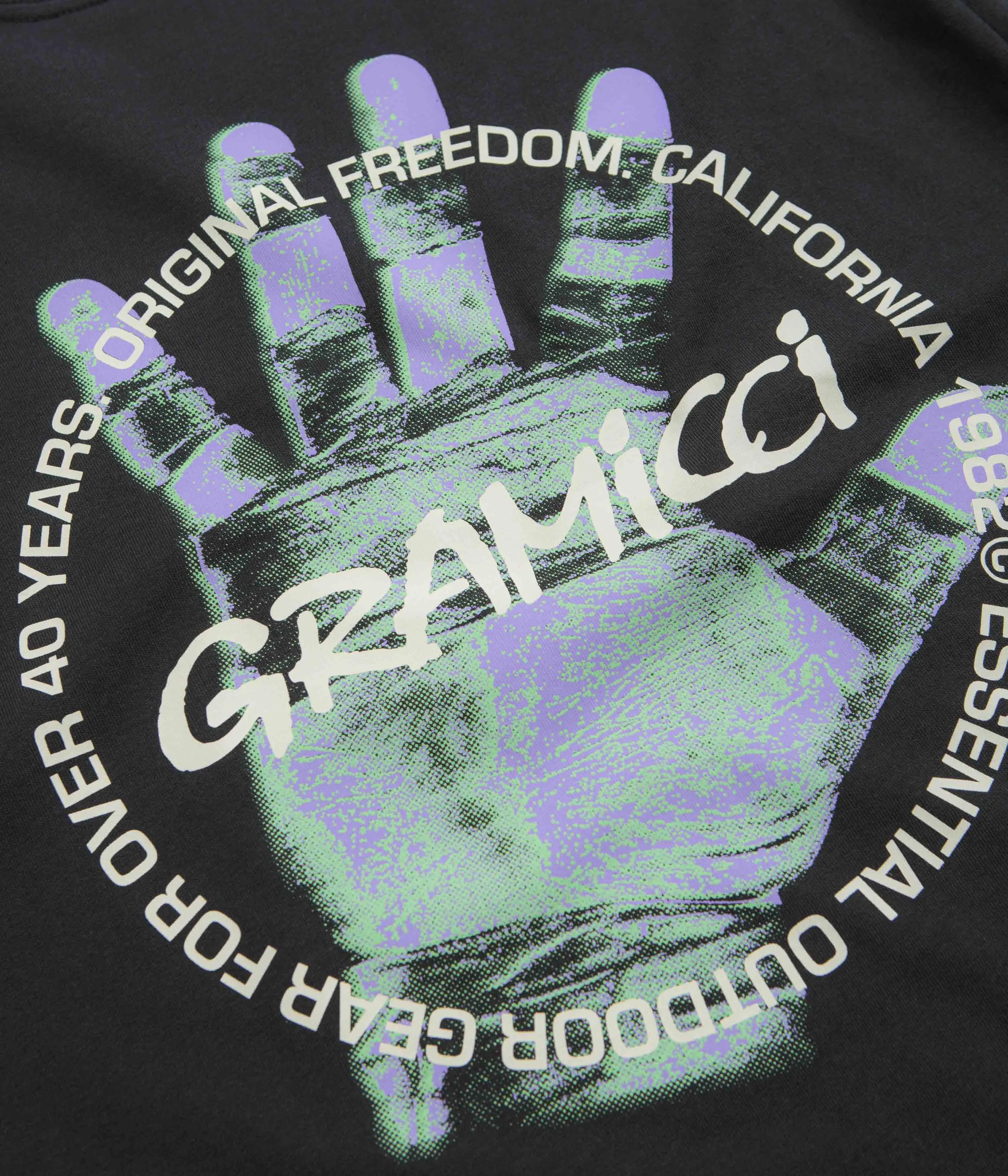 Gramicci Climbers Hand T-Shirt - Vintage Black