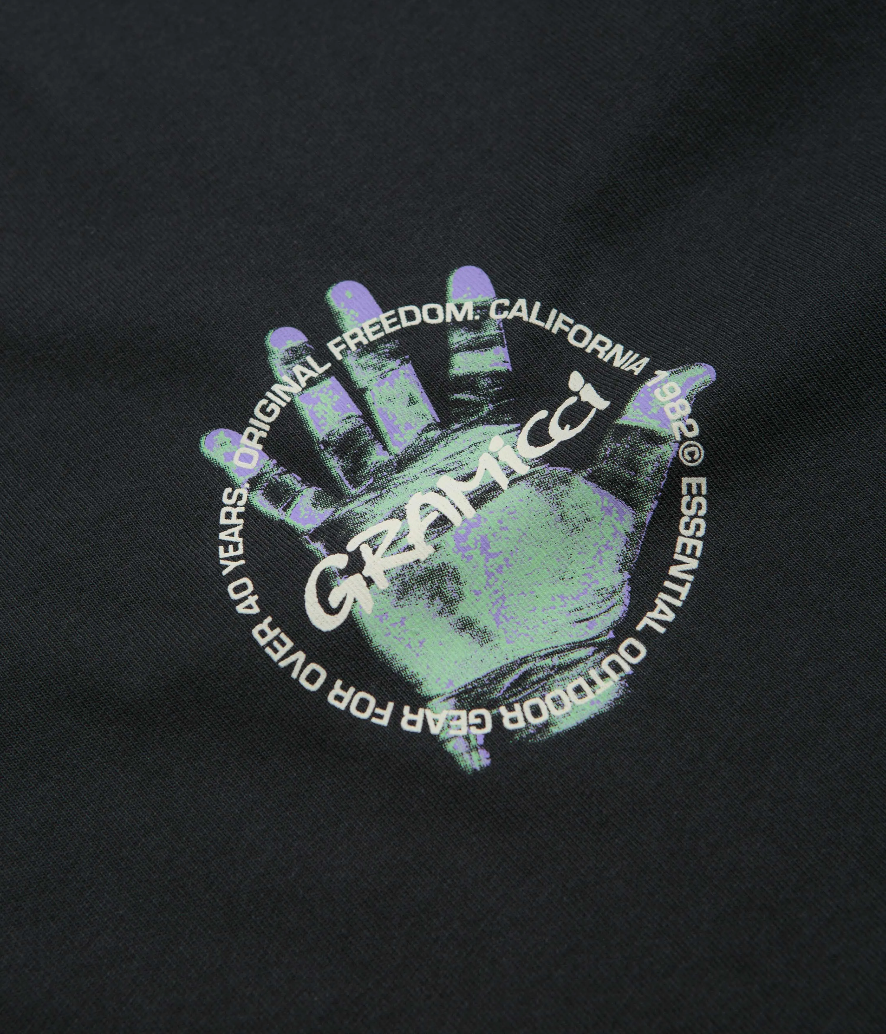 Gramicci Climbers Hand T-Shirt - Vintage Black