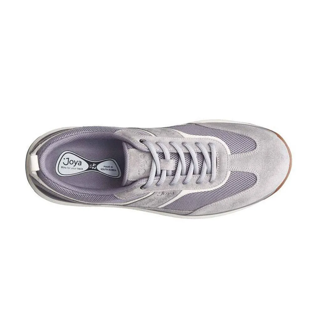 Joya David II Grey Mens Leather & Textile Arch Support Lace Up Shoes