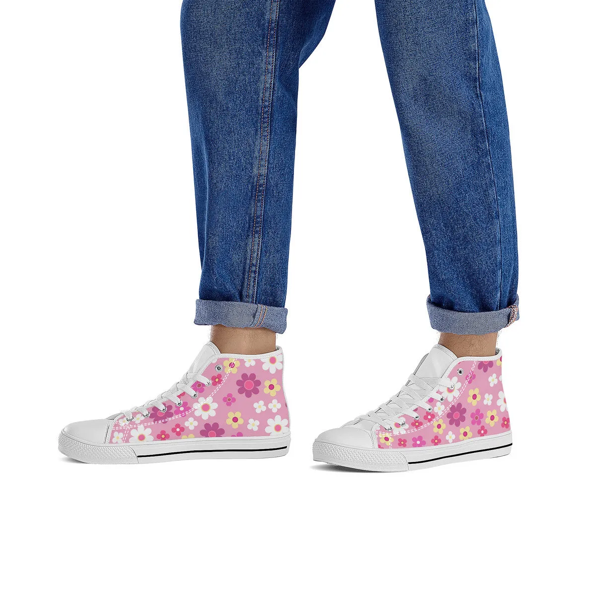 Kasumi Mist Pink High-Top Shoes