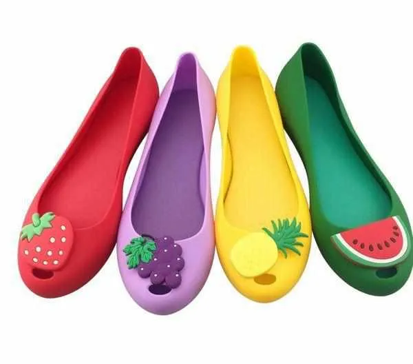 Ladies Flat Spring/Summer Rain PVC Fruit Sandals