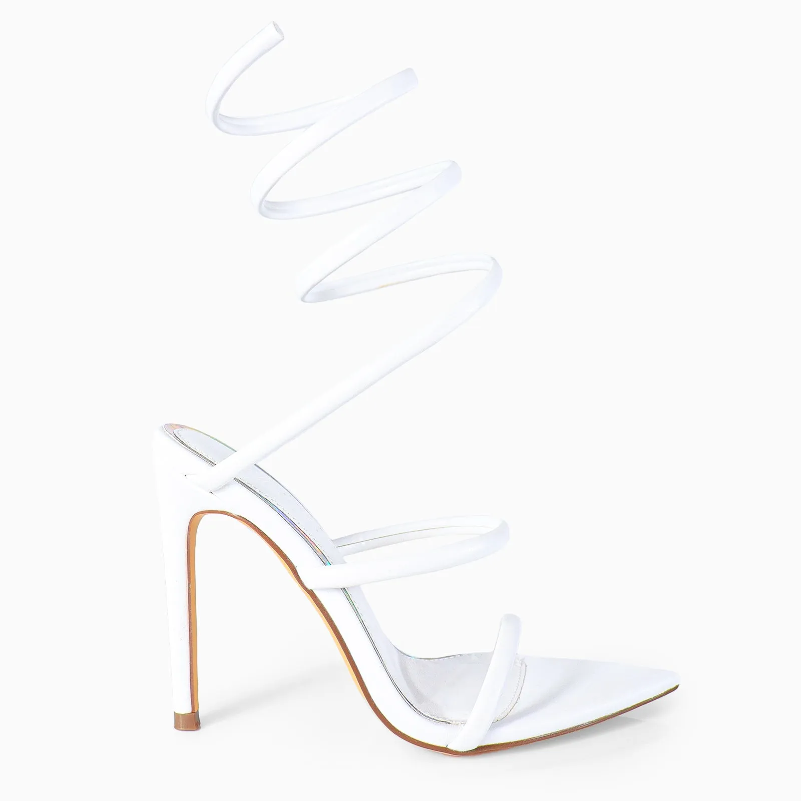 LAURENT-70 White Faux Leather