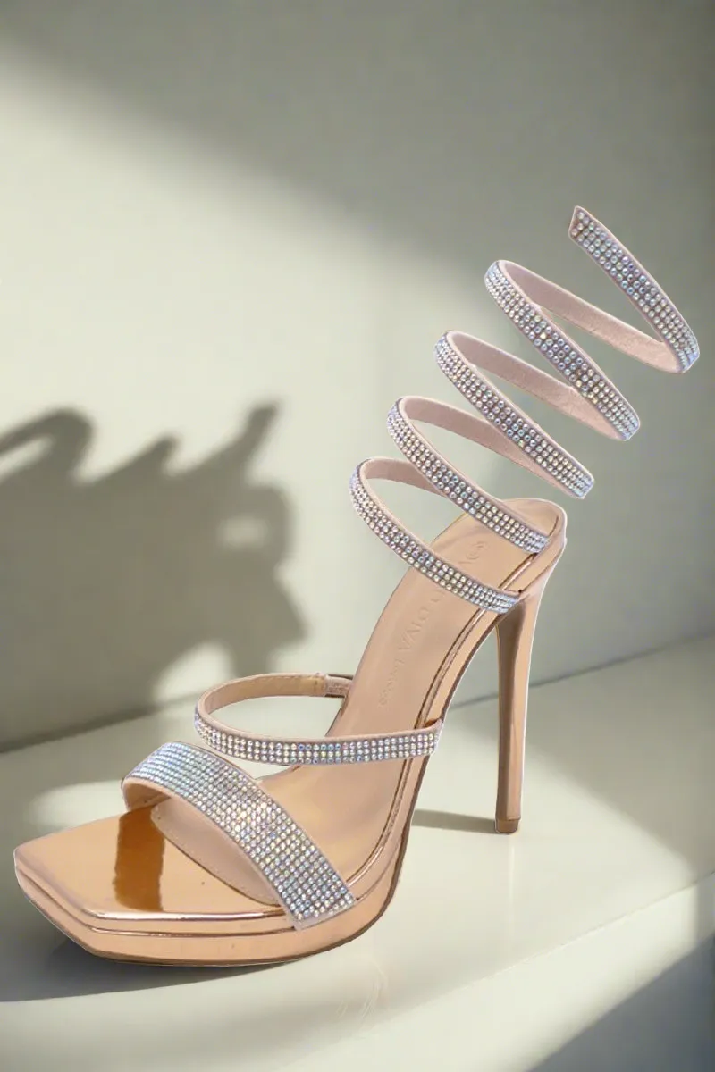 LUNNA-03 Rose Gold Metallic Faux Leather