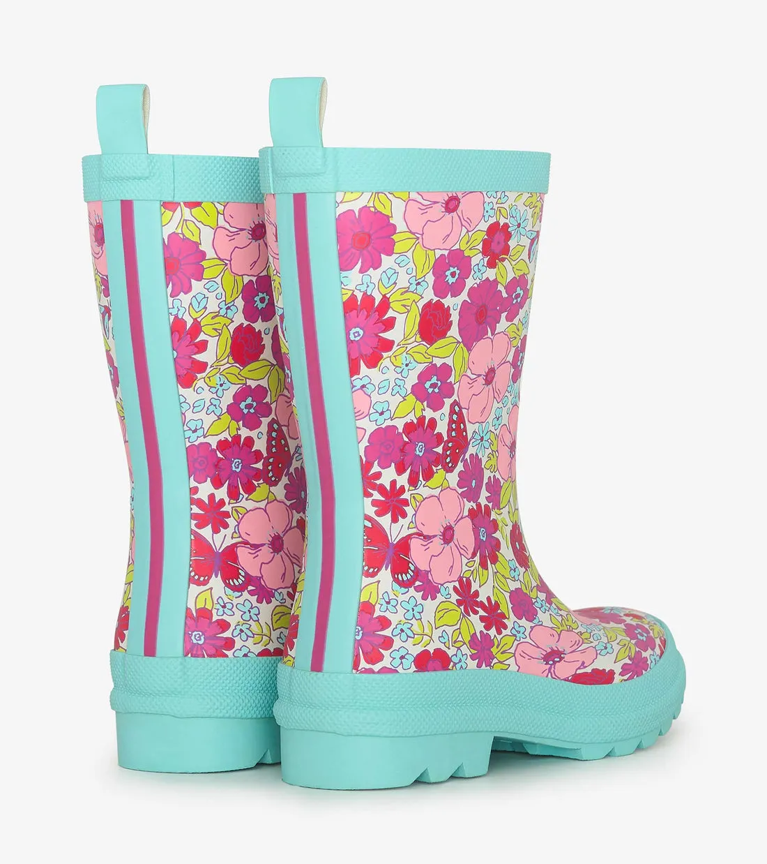 Matte Rain Boots- Groovy Flowers