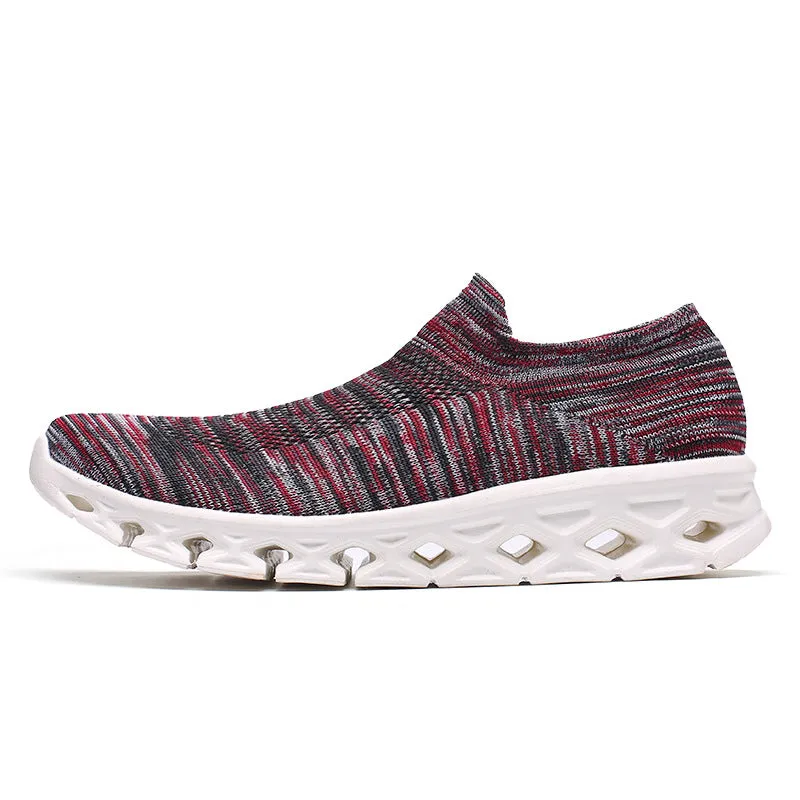 Men Outdoor Walking Flying Woven Breathable Ultra-light Walking Shoes