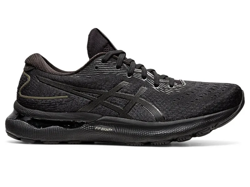 Men's Asics Gel-Nimbus 24, Black/Black, 13 D Medium