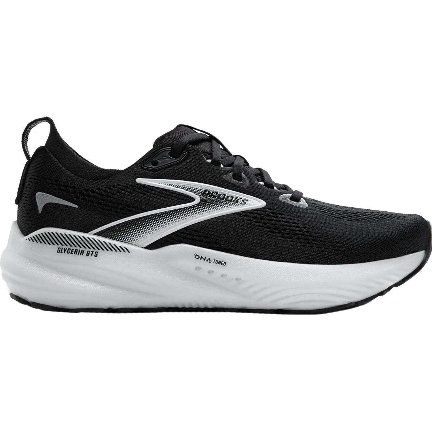 Men's Brooks Glycerin GTS 22 Black/Grey/White Mesh