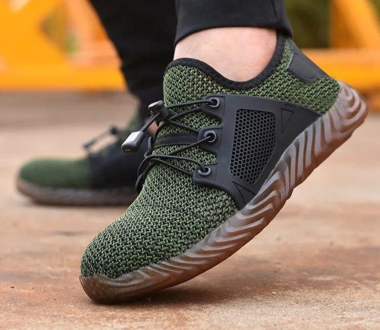 Nanccy Breathable Fly-woven Hard-wearing Work Shoes