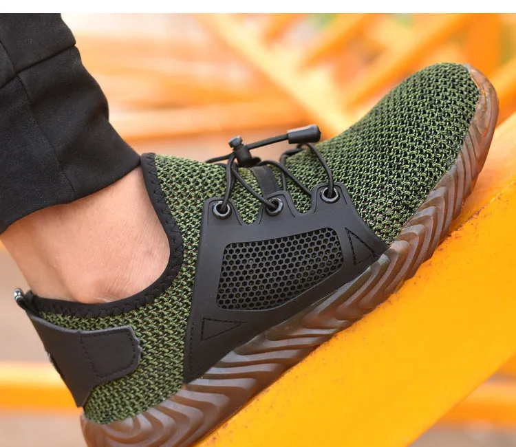 Nanccy Breathable Fly-woven Hard-wearing Work Shoes