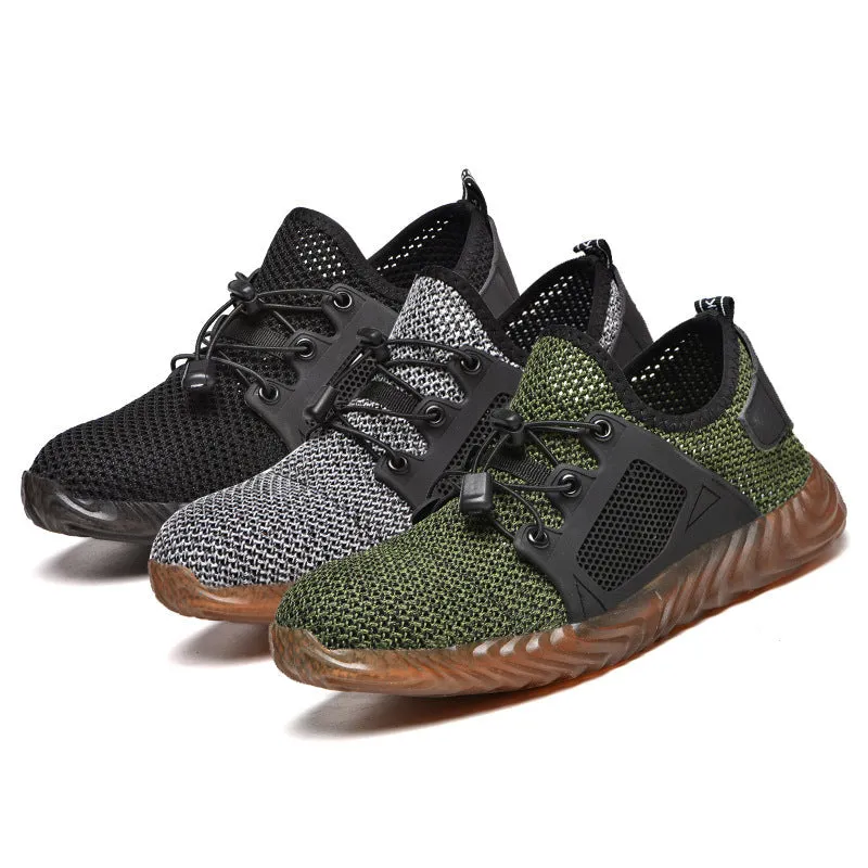 Nanccy Breathable Fly-woven Hard-wearing Work Shoes