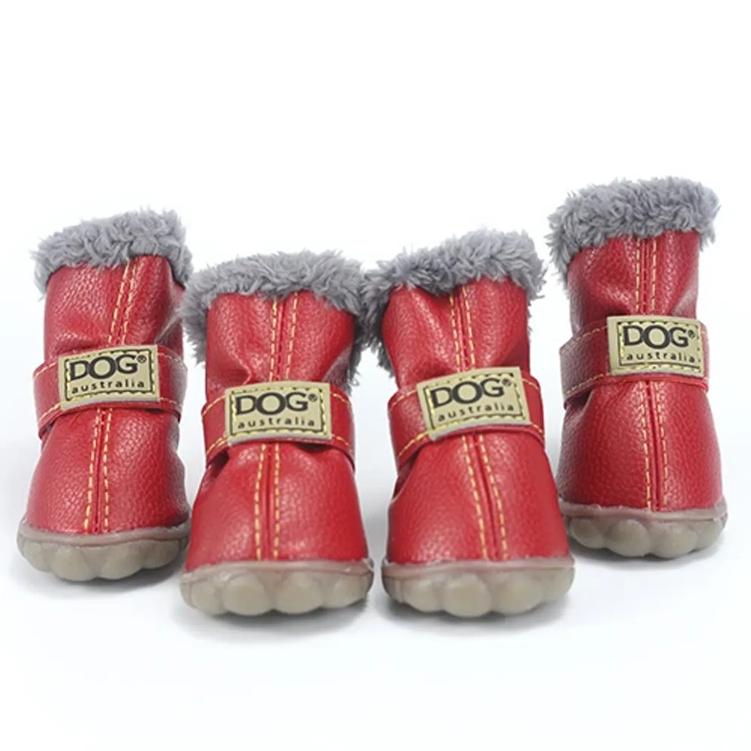 Snow Dog Boots: Red